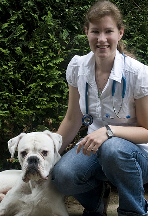 Cornelia Bauer und ihr Boxer Iceman